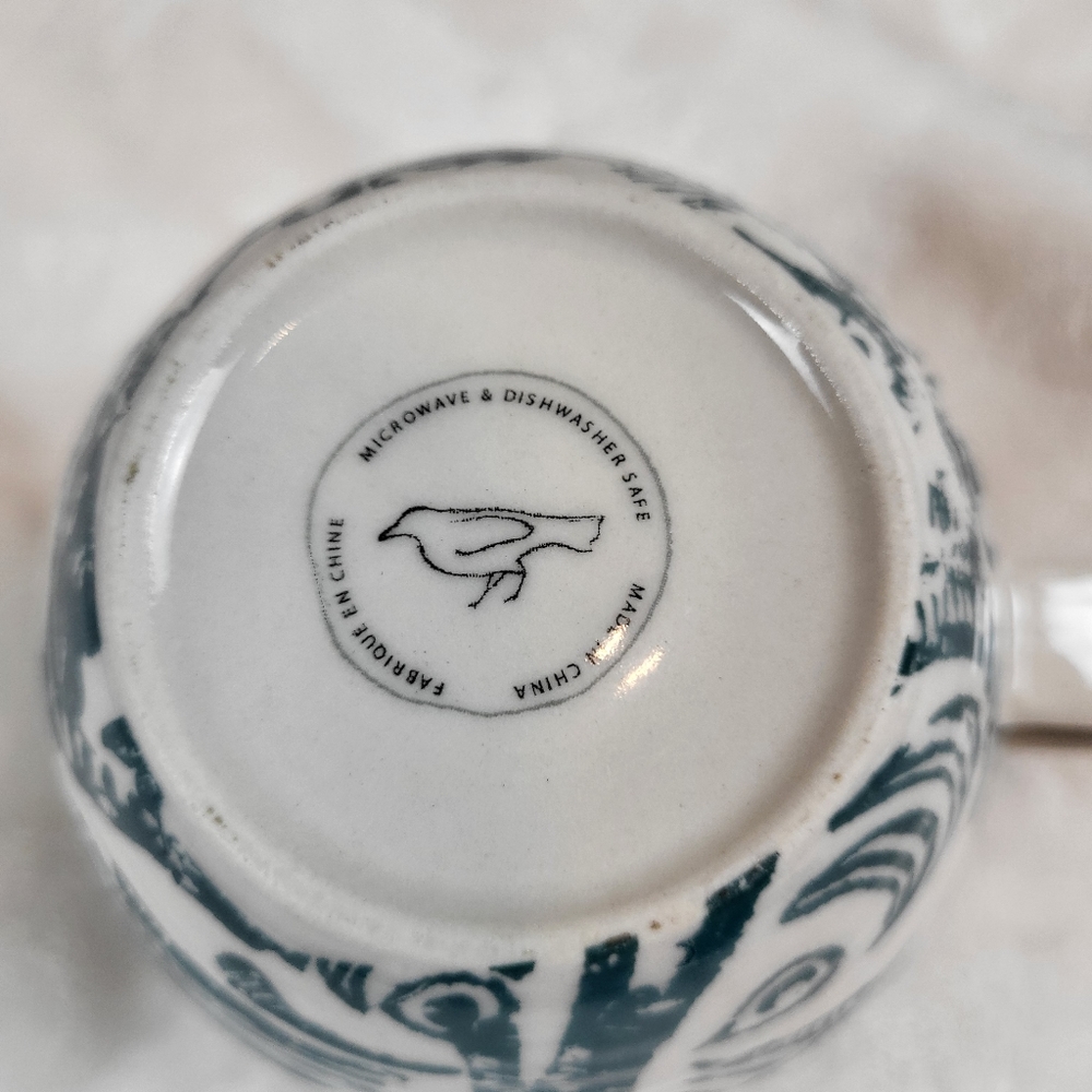 Anthropologie B Monogram Homegrown 14 oz Cup Mug - Picture 4 of 4